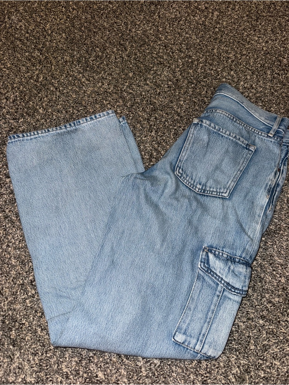 Light denim Woman’s Cargo Denim Jeans